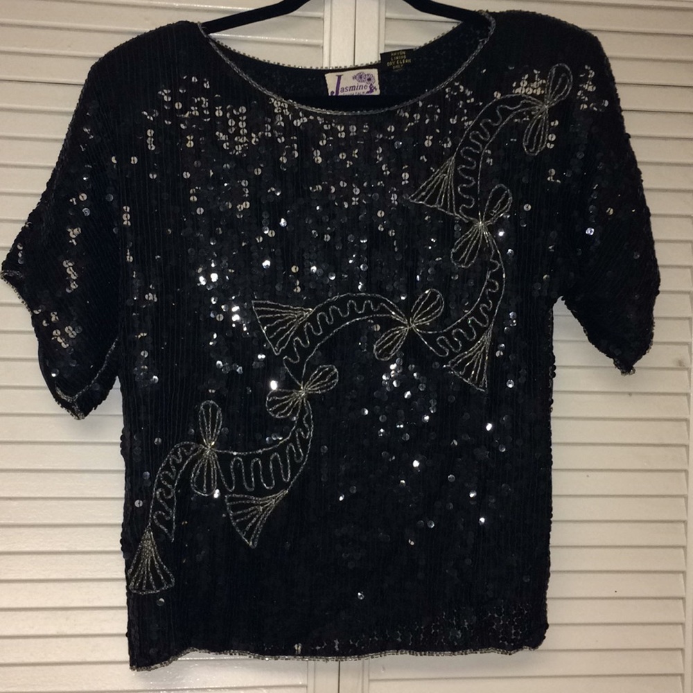 Vintage 80s sequins top.